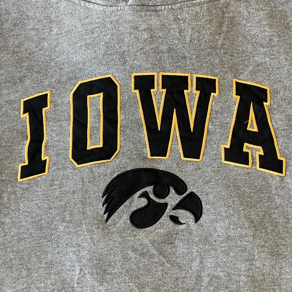 Iowa Hawkeyes Grey Hoodie Size Large - Picture 2 of 5